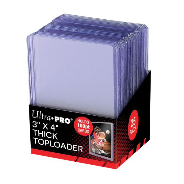 ULTRA PRO Thick Toploader 3" x 4" Regular Clear - 100PT (25 Pack)