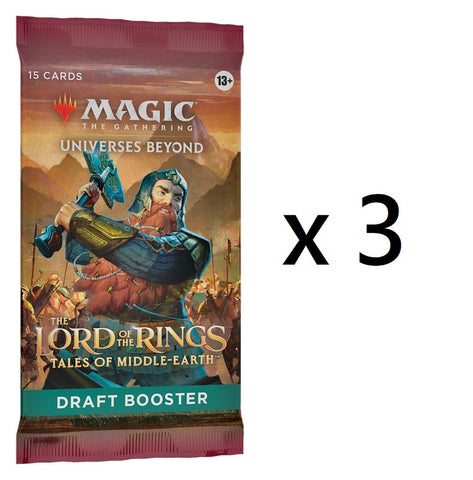 Magic The Gathering: LOTR Tales of Middle-Earth - Draft Booster Pack x 3