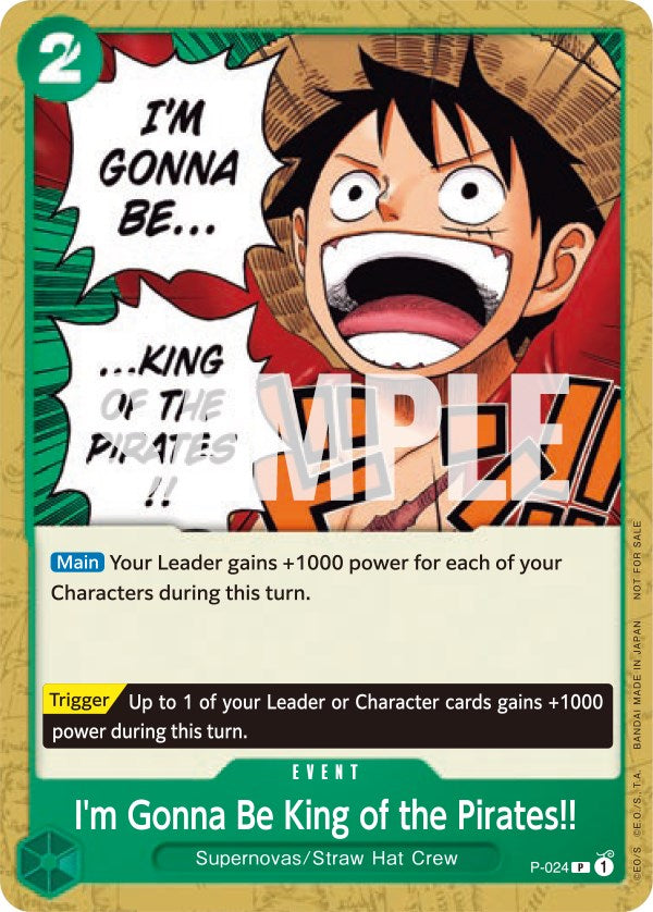 I'm Gonna Be King of the Pirates!! [One Piece Promotion Cards]