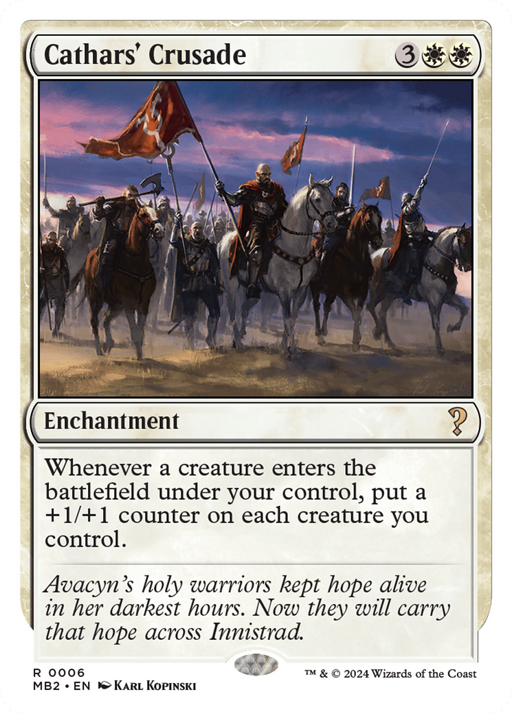 Cathars' Crusade (White Border) [Mystery Booster 2]