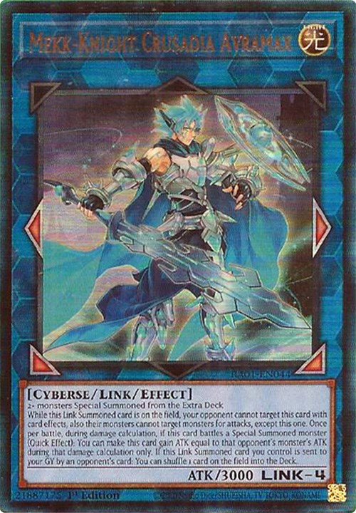 Mekk-Knight Crusadia Avramax [RA01-EN044] Prismatic Ultimate Rare