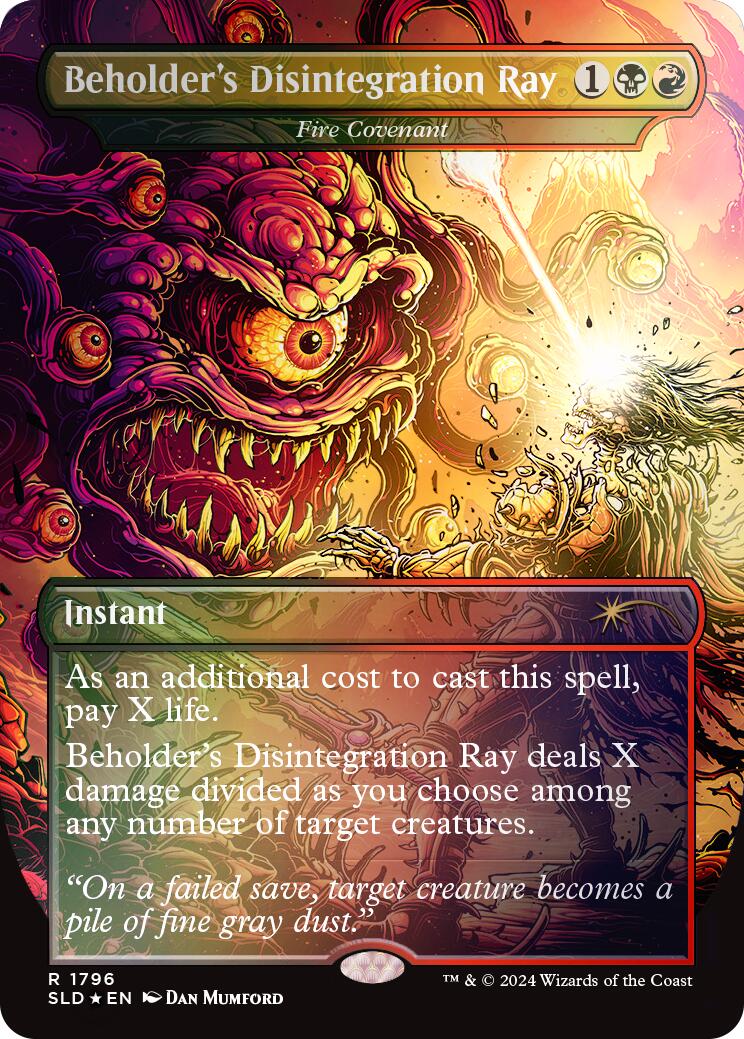 Beholder's Disintegration Ray - Fire Covenant (Rainbow Foil) [Secret Lair Drop Series]