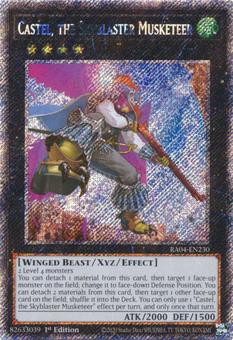 Castel, the Skyblaster Musketeer [RA04-EN230] Platinum Secret Rare