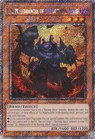 Cir, Malebranche of the Burning Abyss [RA04-EN235] Platinum Secret Rare