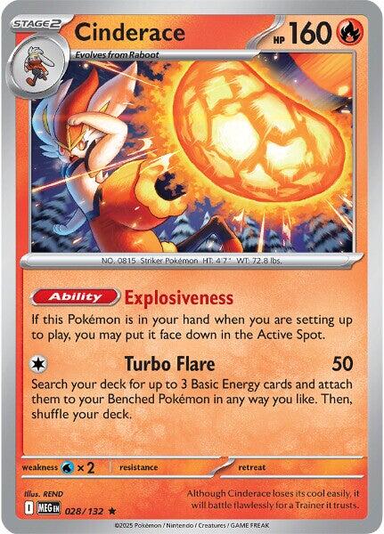 Cinderace (028/132) [Mega Evolution: Base Set]