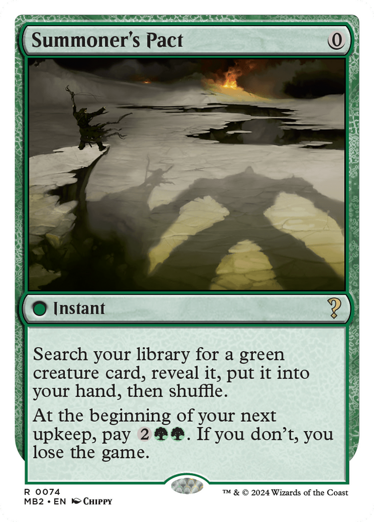 Summoner's Pact (White Border) [Mystery Booster 2]