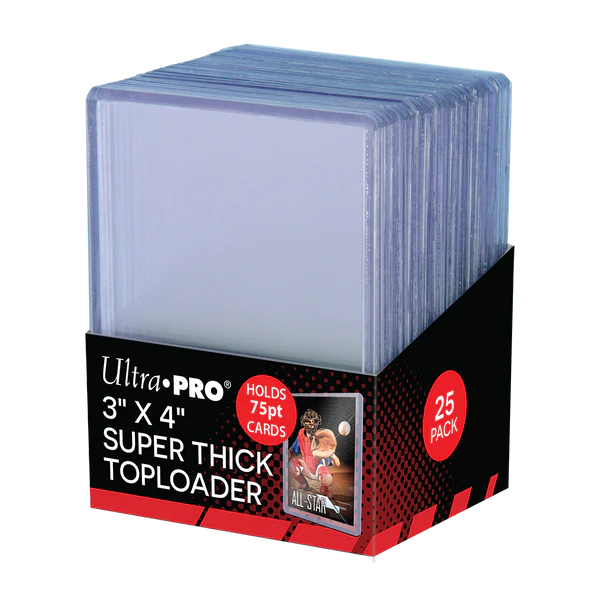 ULTRA PRO Super Thick Toploader 3" x 4" Regular Clear - 75PT (25 Pack)