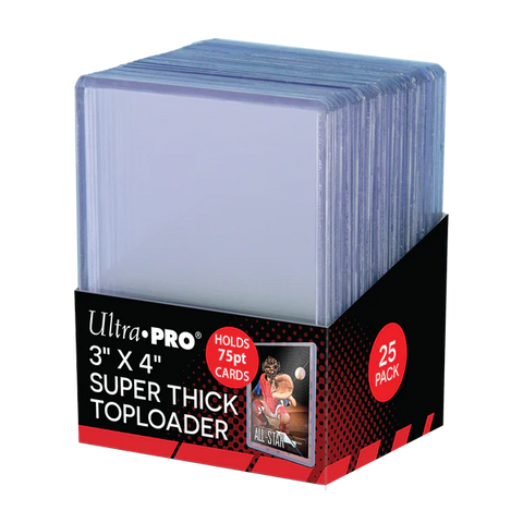 ULTRA PRO Super Thick Toploader 3" x 4" Regular Clear - 75PT (25 Pack)