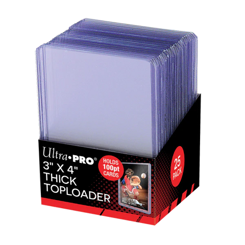 ULTRA PRO Thick Toploader 3" x 4" Regular Clear - 100PT (25 Pack)