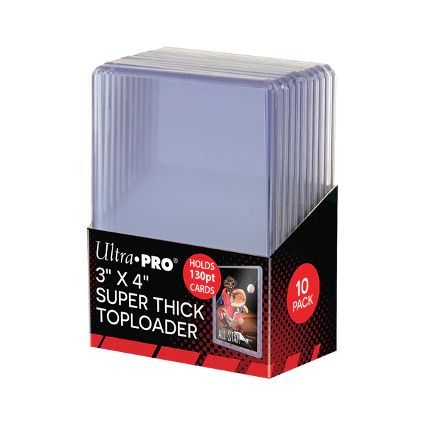 ULTRA PRO Super Thick Toploader 3" x 4" Regular Clear - 130PT (10 Pack)