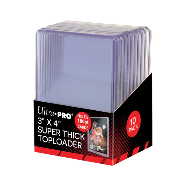 ULTRA PRO Super Thick Toploader 3" x 4" Regular Clear - 180PT (10 Pack)
