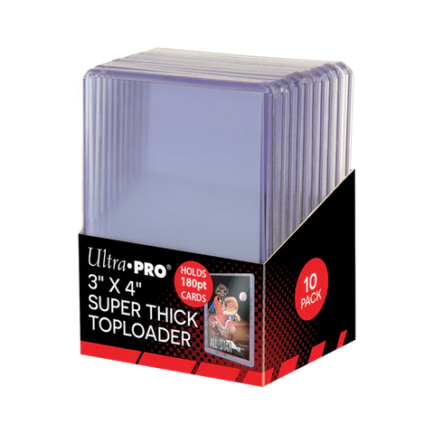 ULTRA PRO Super Thick Toploader 3" x 4" Regular Clear - 180PT (10 Pack)