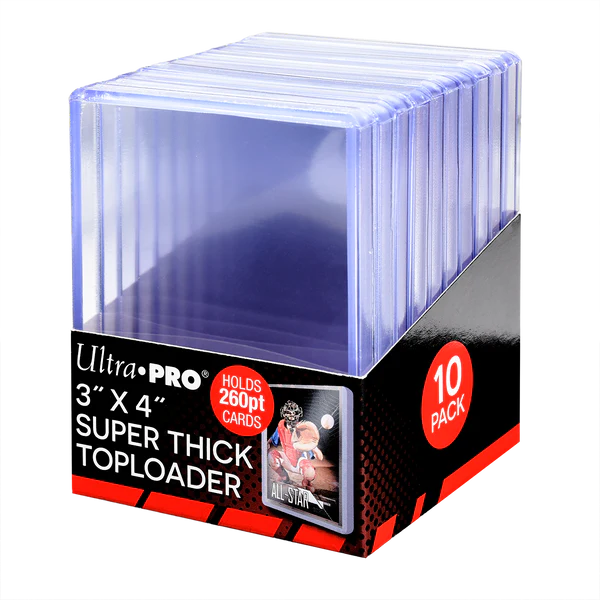 ULTRA PRO Super Thick Toploader 3" x 4" Regular Clear - 260PT (10 Pack)
