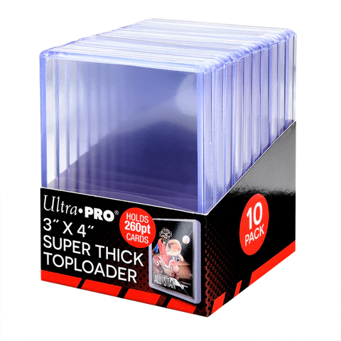 ULTRA PRO Super Thick Toploader 3" x 4" Regular Clear - 260PT (10 Pack)