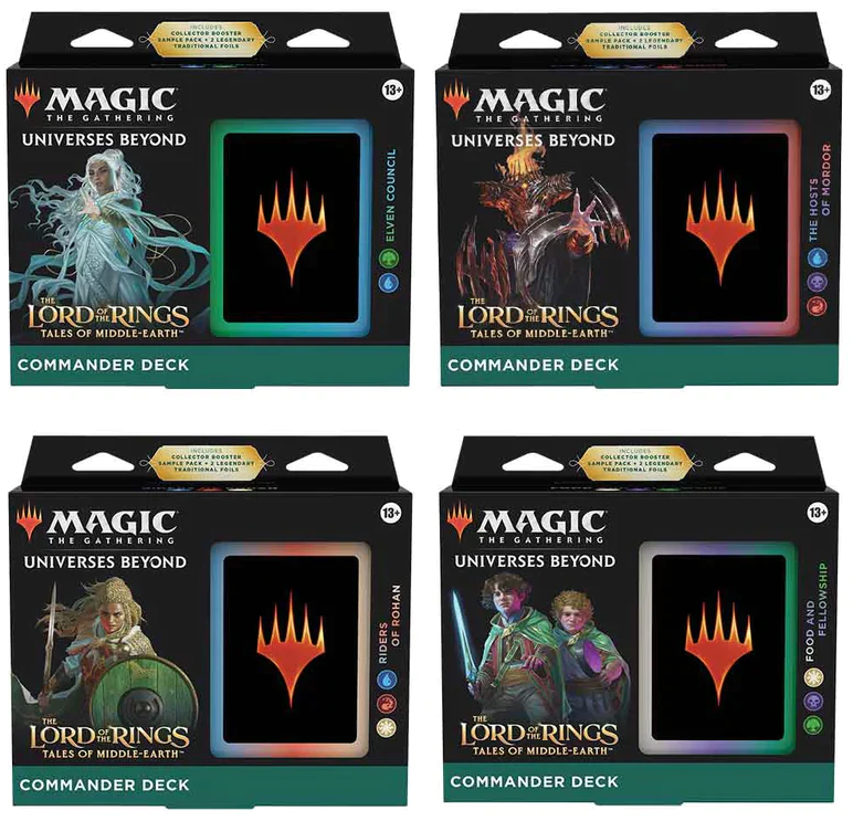 THE LORD OF THE RINGS: ALL 4 COMMANDER DECKS THE LORD OF THE RINGS: ALL 4 COMMANDER DECKS