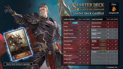 Shadowverse Evolve: Starter Deck #4 “Wrath of the Greatwyrm”