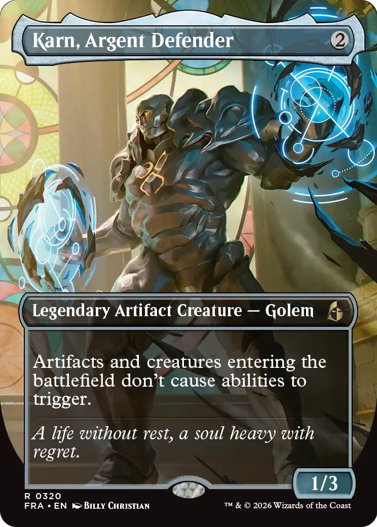 Karn, Argent Defender (Borderless) [Reality Fracture]