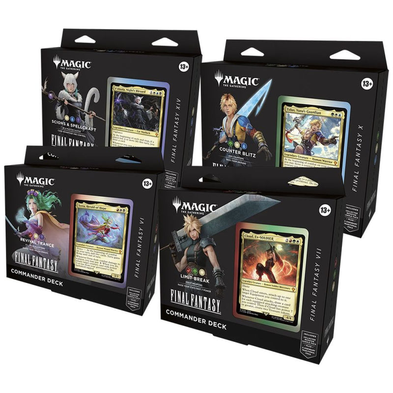 FINAL FANTASY: COMMANDER DECK ALL 4 DECKS