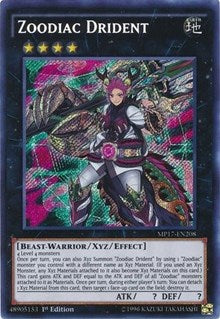 Zoodiac Drident [MP17-EN208] Secret Rare