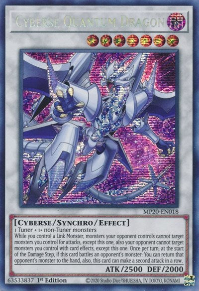 Cyberse Quantum Dragon [MP20-EN018] Prismatic Secret Rare