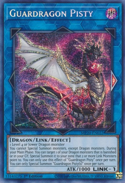 Guardragon Pisty [MP20-EN022] Prismatic Secret Rare