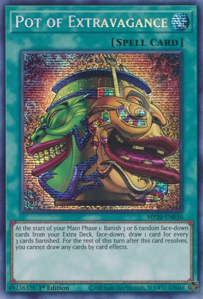 Pot of Extravagance [MP20-EN030] Prismatic Secret Rare