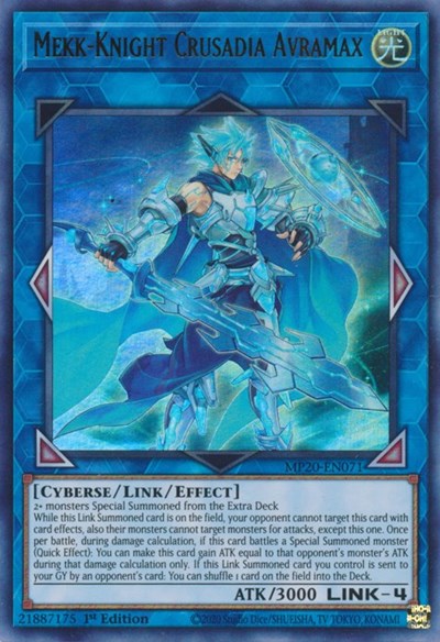 Mekk-Knight Crusadia Avramax [MP20-EN071] Ultra Rare