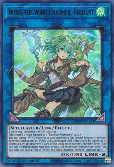 Wynn the Wind Charmer, Verdant [MP20-EN124] Ultra Rare