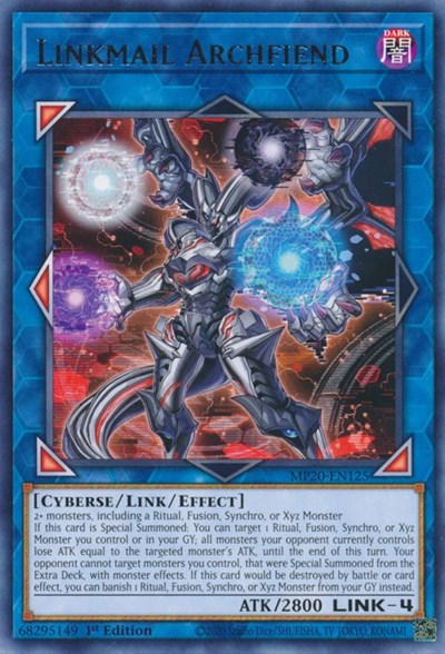 Linkmail Archfiend [MP20-EN125] Rare