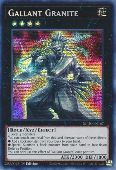 Gallant Granite [MP20-EN167] Prismatic Secret Rare