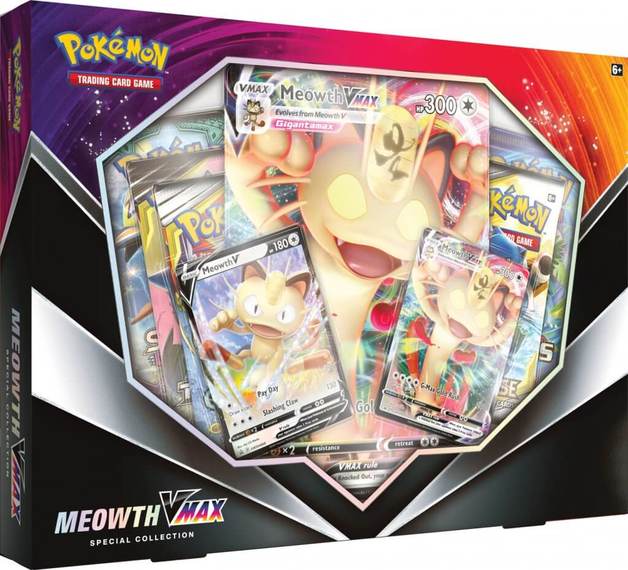 Pokemon TCG: Meowth VMAX Special Collection Box