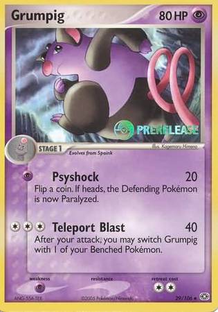 Grumpig (29/106) (Prerelease Promo) [Nintendo: Black Star Promos]