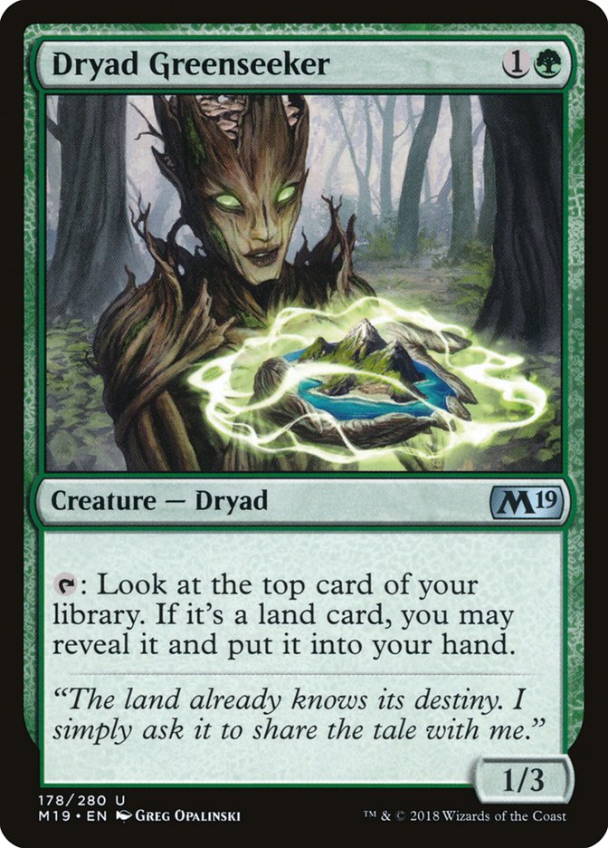 Dryad Greenseeker [Core Set 2019]