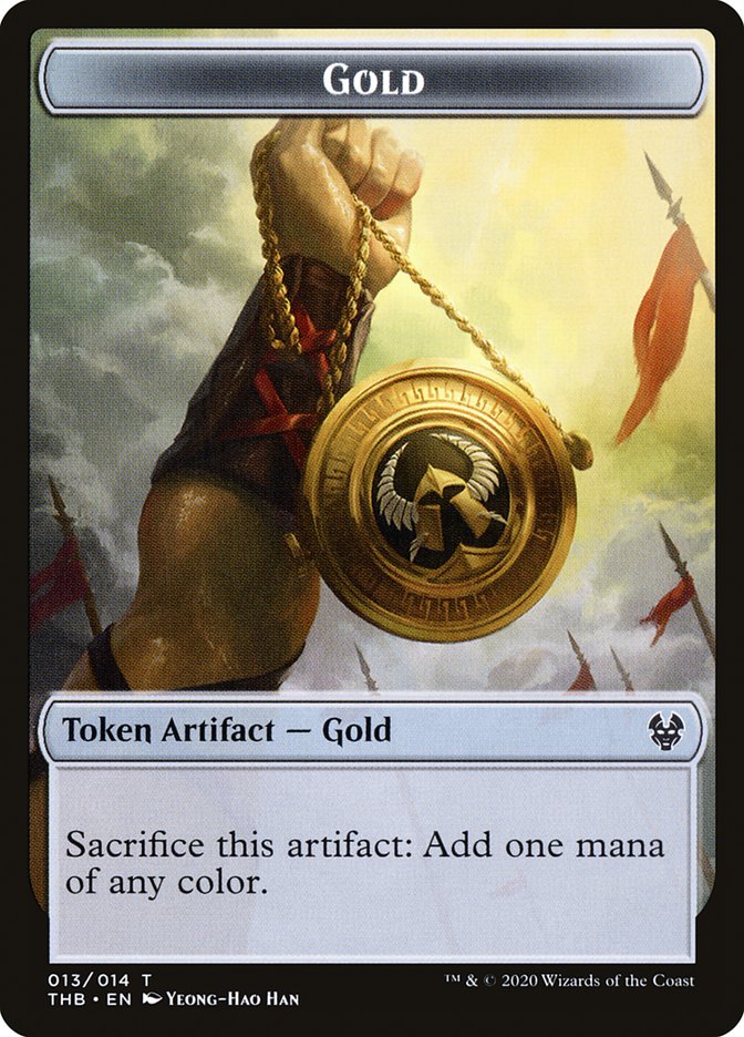 Human Soldier // Gold Double-sided Token [Theros Beyond Death Tokens]