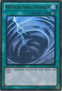 Mystical Space Typhoon [GLD5-EN038] Ghost/Gold Rare