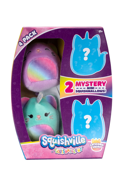 SQUISHMALLOWS SQUISHVILLE - Mini Squishmallow 4 Pack (Assorted)