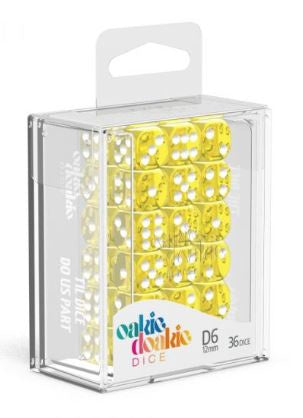 Oakie Doakie Dice Translucent - D6 12mm Yellow (36)