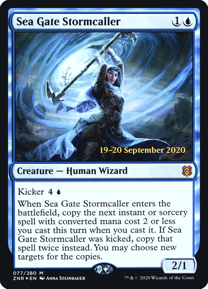 Sea Gate Stormcaller [Zendikar Rising Prerelease Promos]