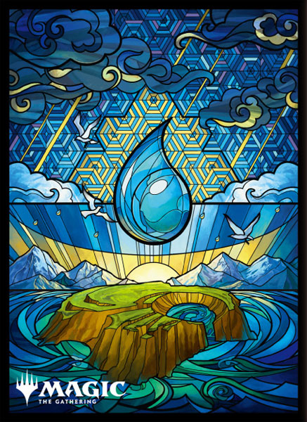 Player's Card Sleeve: Stain Glass Island (80 Sleeves)