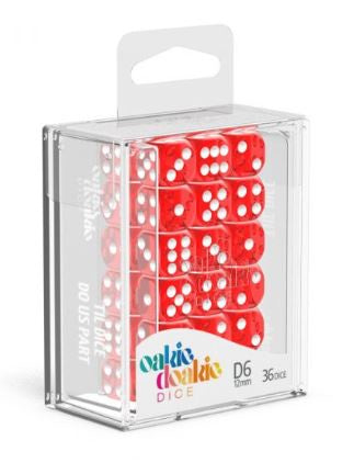 Oakie Doakie Dice Translucent - D6 12mm Red (36)
