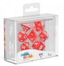 Oakie Doakie Dice Translucent - RPG Set Red (7)