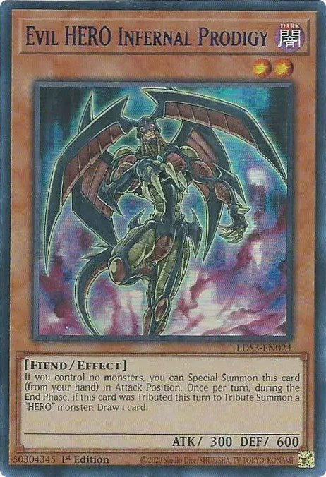 Evil HERO Infernal Prodigy (Blue) [LDS3-EN024] Ultra Rare