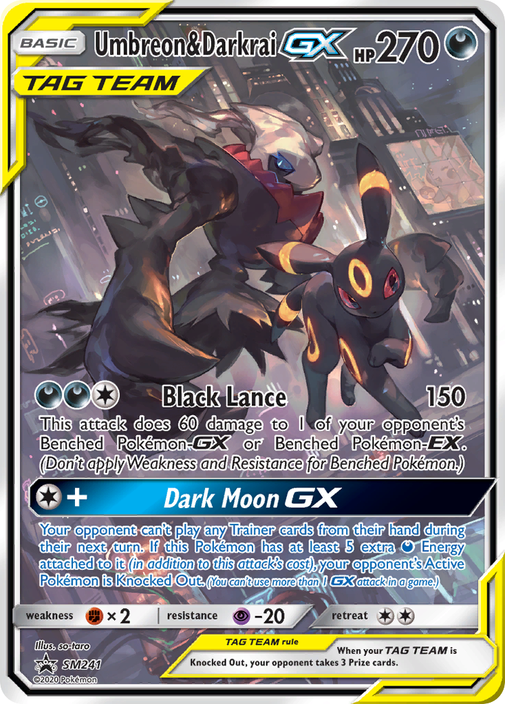 Umbreon & Darkrai GX (SM241) (Jumbo Card) [Sun & Moon: Black Star Promos]