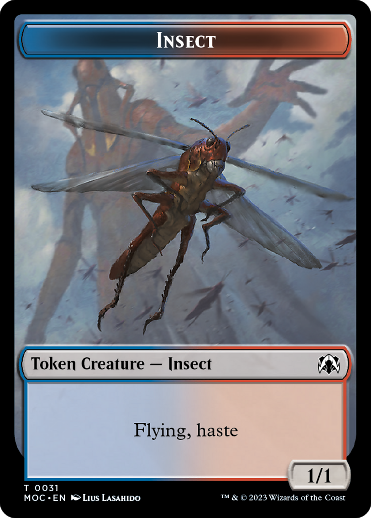 Soldier // Insect Double-Sided Token [March of the Machine Commander Tokens]