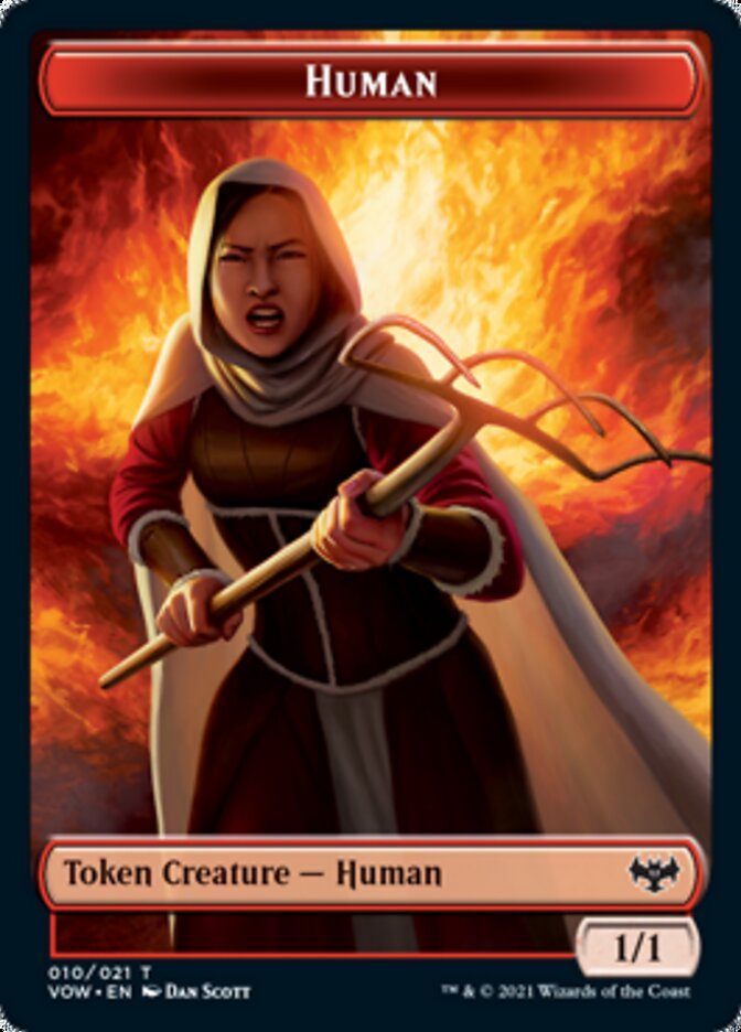 Copy // Human (010) Double-sided Token [Innistrad: Crimson Vow Tokens]