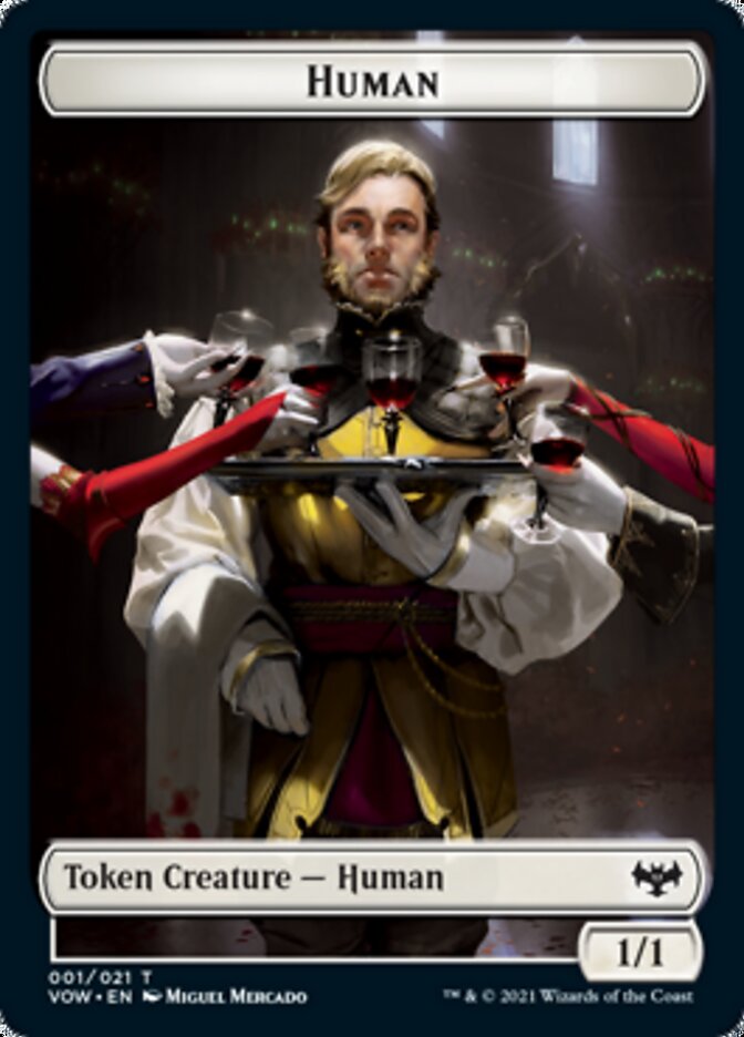 Human (001) // Human (010) Double-sided Token [Innistrad: Crimson Vow Tokens]