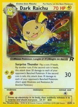 Dark Raichu (83/82) [Team Rocket Unlimited]